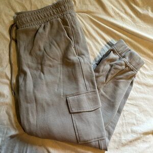 Tan Women's Cargo Sweatpants